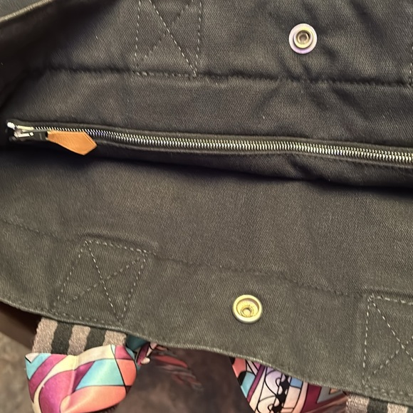 Hermes Fourre Tout MM Handbag Tote Black and Gray - Picture 6 of 9